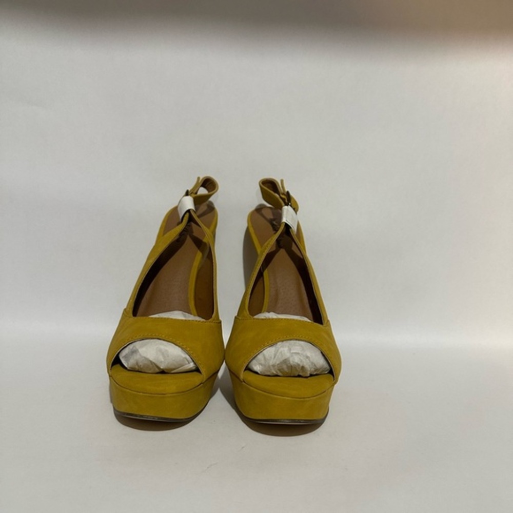 Michael Antonio Yellow Peep-Toe Women's Shoes